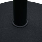 Outsunny Concrete Garden Umbrella Base with Ø35mm, Ø38mm, Ø48mm Pole, Black Ø49x37 cm