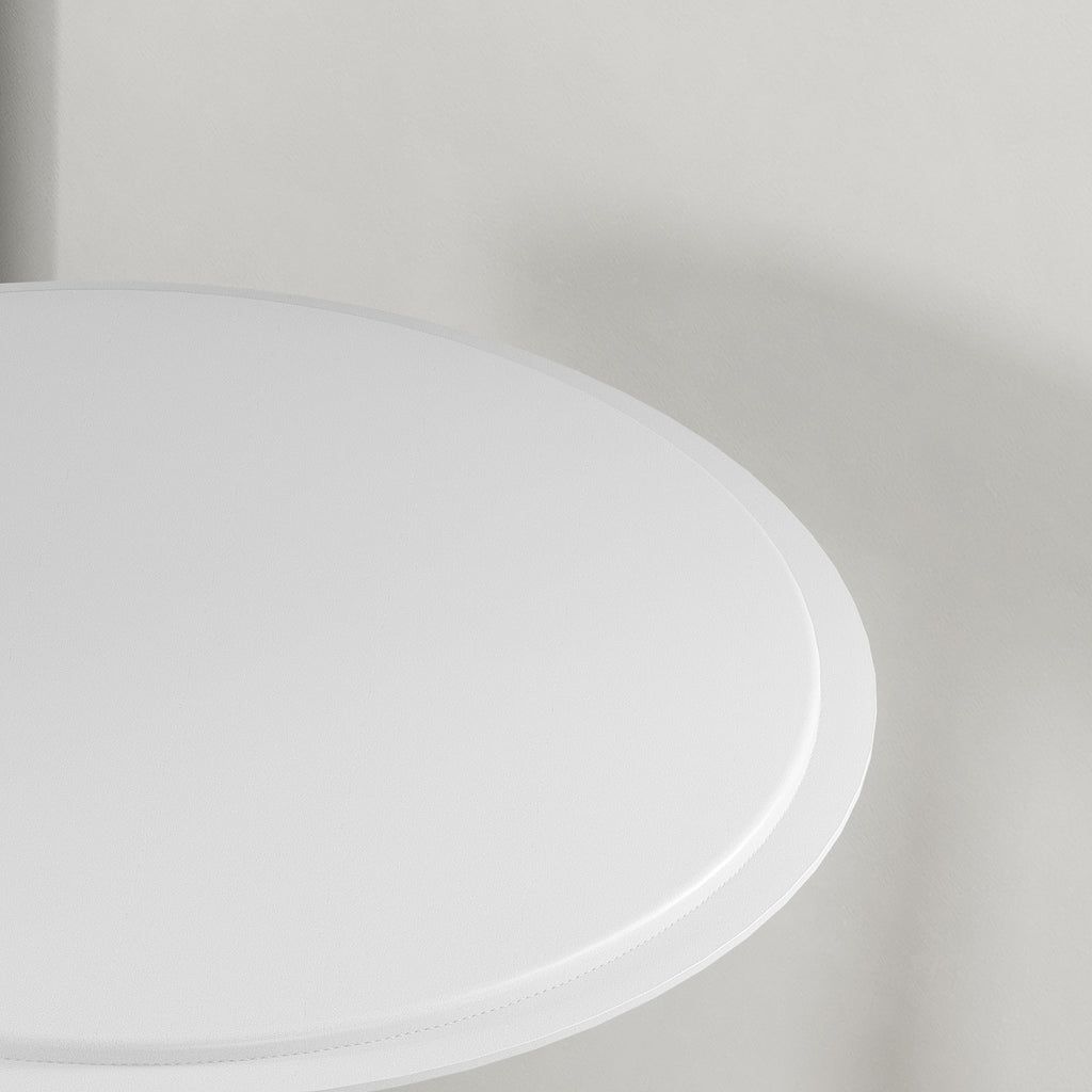 HOMCOM Round Bar Table Ø63 cm, Height Adjustable 67-93 cm with Metal Frame, 360° Rotatable Top, for Kitchen Dining Room, White