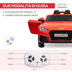 Electric Car for Children 3-5 Years Licensed AUDI TT with Remote Control and LED Headlights, 102x60x44 cm, Red