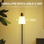 HOMCOM LED Floor Lamp with 350° Swivel Head, 3000K/4000K/6500K Color Temperature Adjustment, Black