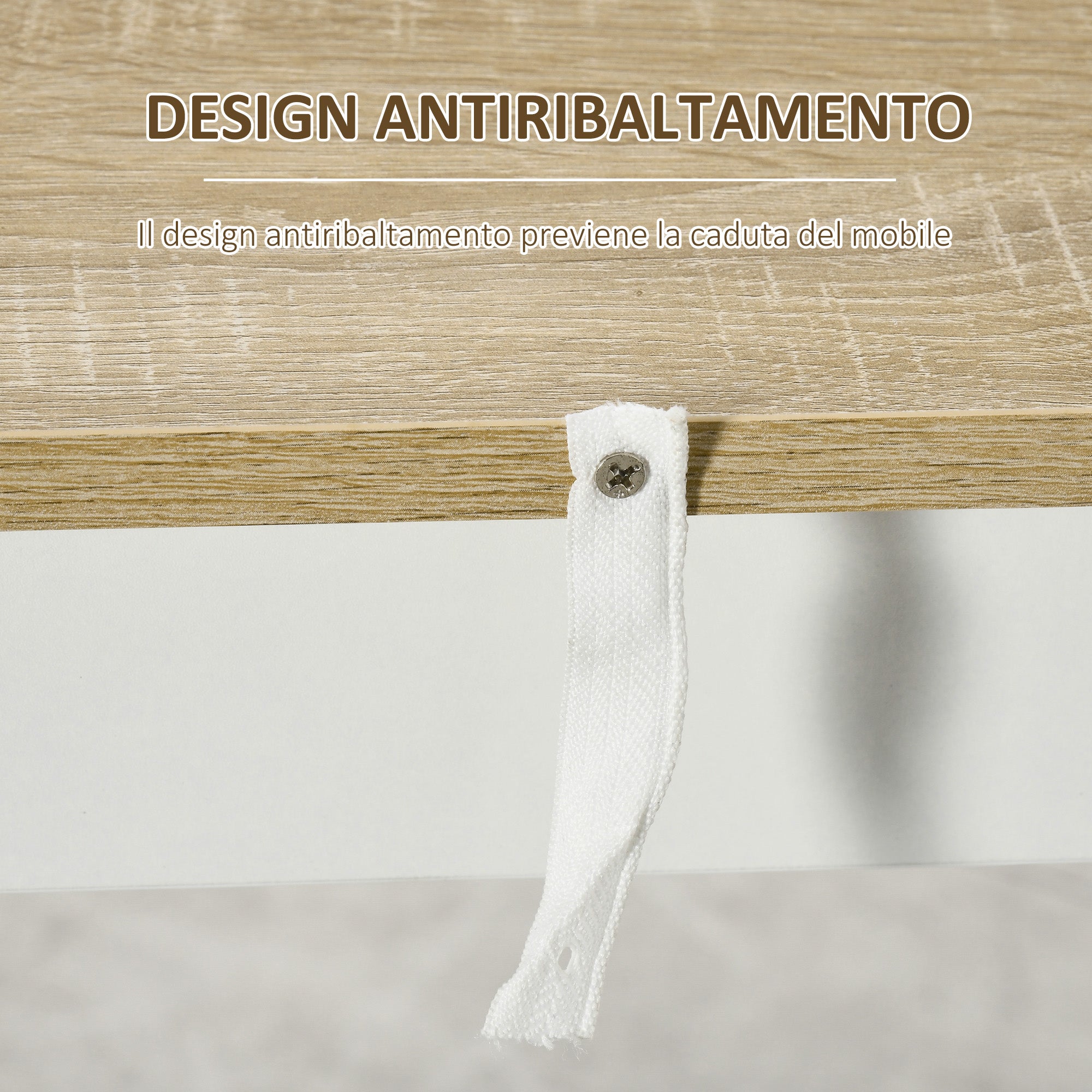 Bar Table with 3 Shelves and Protective Bars, in Steel and Chipboard, 112x57x106 cm, White