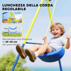 4-in-1 Garden Swing Set for Kids Ages 3-8 with 2 Swings, Basketball Hoop and Soccer Goal