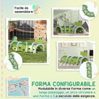 Crocodile-Shaped Tunnel for Children 3-6 Years, Indoor and Outdoor Toy in Plastic, Green