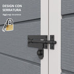 Outsunny Garden Tool Shed with Lockable Door, Window and Air Intake, Gray - Borgè