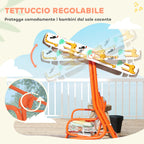 AIYAPLAY Children's Swing, 2-Seater Garden Swing, 112x75x120cm, Orange