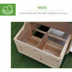 Prefabricated Wooden Garden Chicken Coop 196x76x97cm, Wood Color