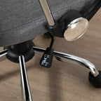 Grey Fabric Office Chair, Ergonomic Swivel Desk Chair, 60 x 66 x 91-101cm