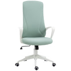 Ergonomic and Padded Office Chair with Adjustable Height and Rocking, 62x56x110-119.5 cm, Green