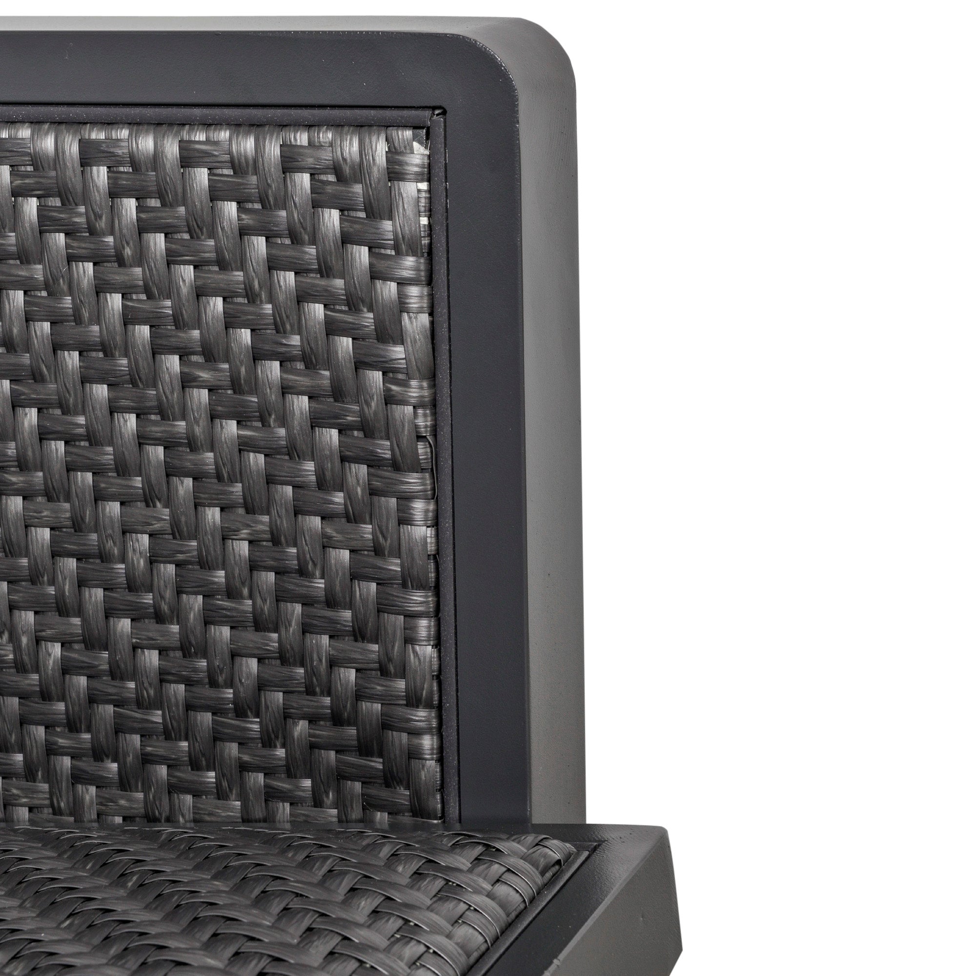 Garden Lounge Set with Outdoor Sofa and Coffee Table, Synthetic Rattan Garden Furniture, 4-Piece Set, Grey