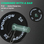 SportNow Set of 2 10kg gym discs for barbell and dumbbells with Ø5cm, black attack - Borgè