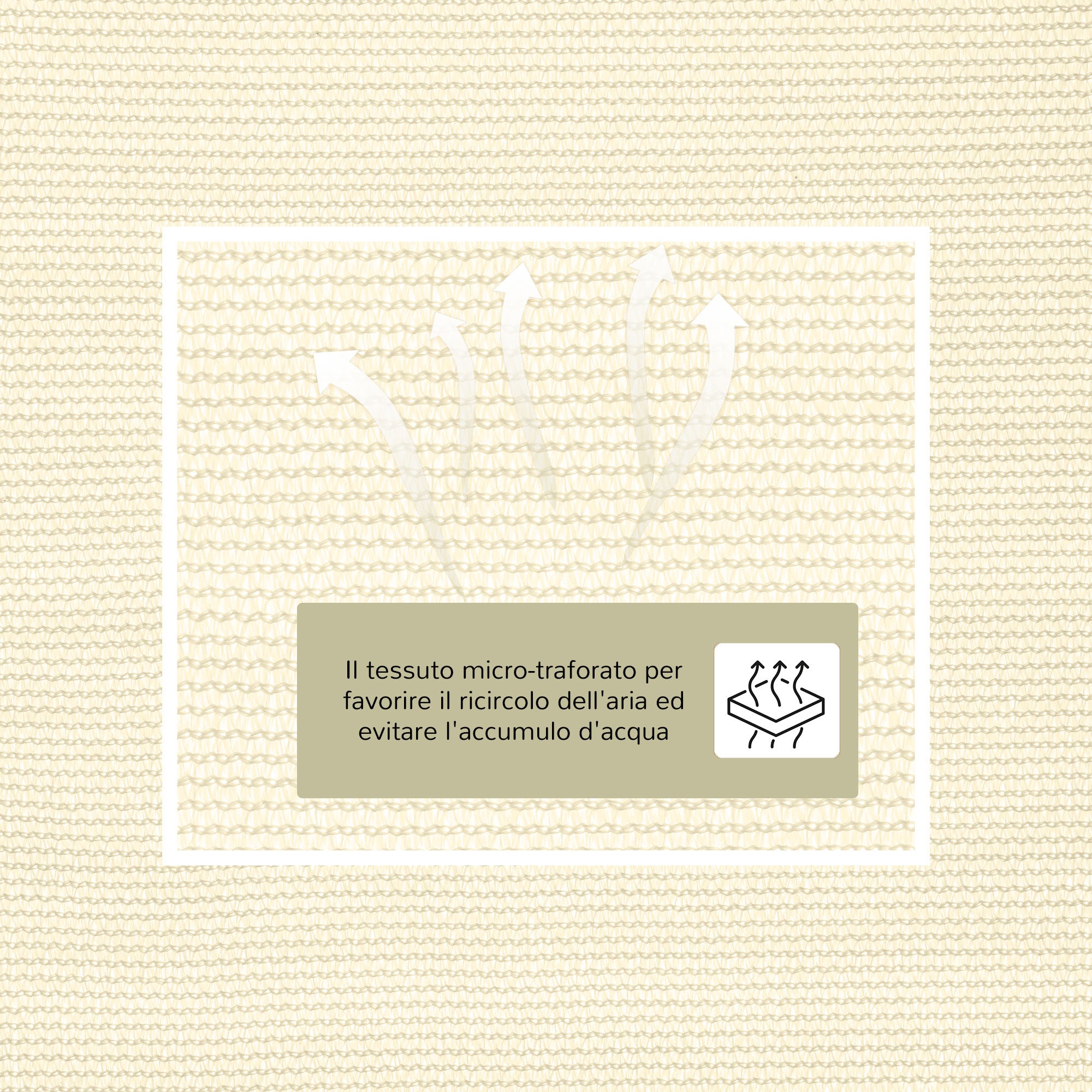 4x4x4m Triangular Sun Shade Awning in Beige Waterproof Anti-UV Fabric for Outdoors