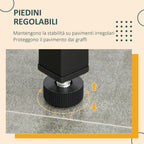 Industrial Style High Table Set with 2 Stools and Shelf in Metal and Wood, Modern Bar and Kitchen Furniture, Rustic Brown