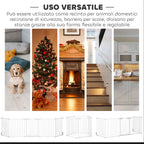 PawHut Adjustable and Foldable Dog Gate with Automatic Closure and Lock, 300 x 74.5 cm, White