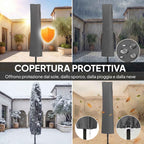 Outsunny 3m Cantilever Umbrella with Cross Base and Crank Handle, in Metal, PP and Polyester, Khaki