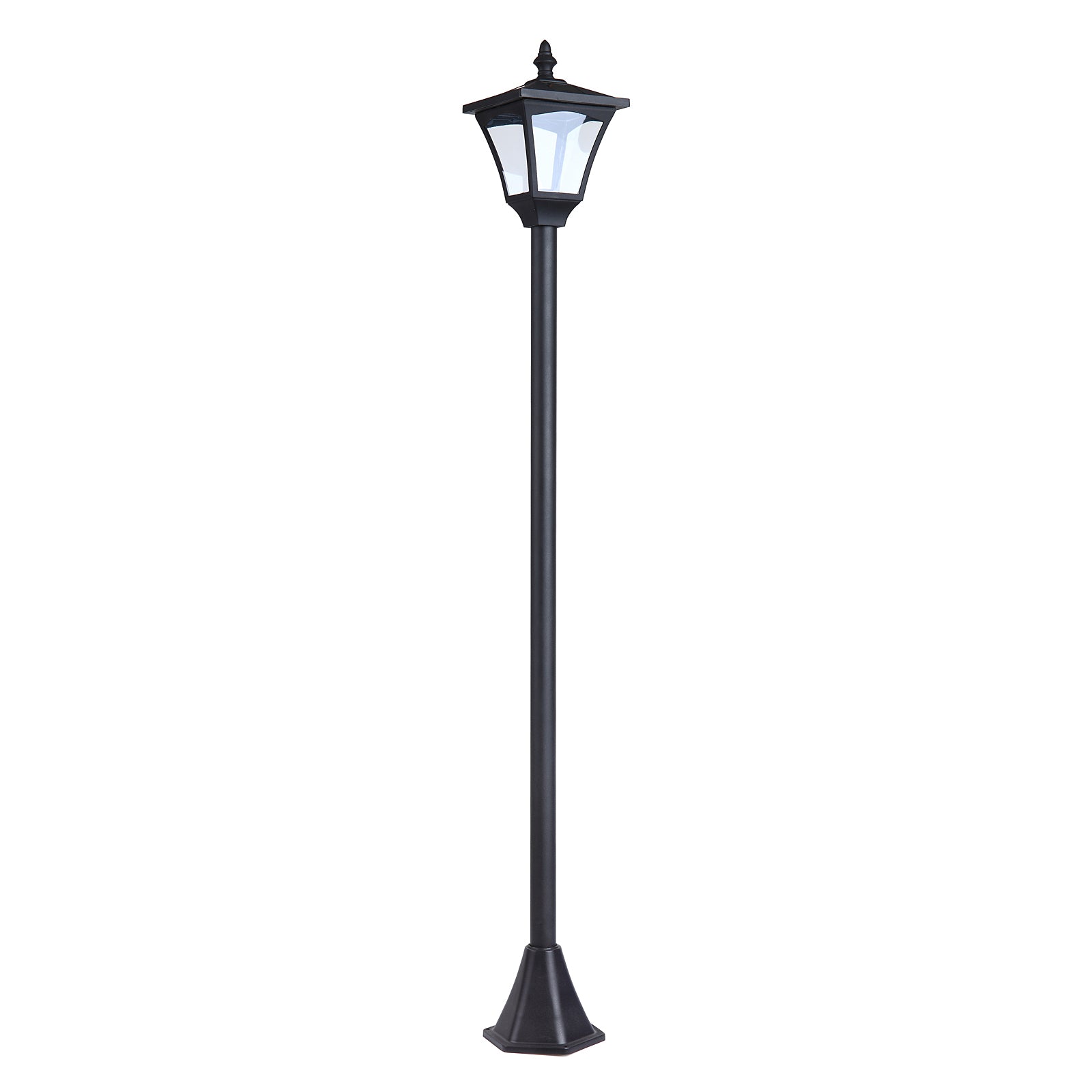 Garden Lamp Outdoor LED Solar Powered Floor Lamp Waterproof IP44, 15x15x120 cm, Black - Borgè