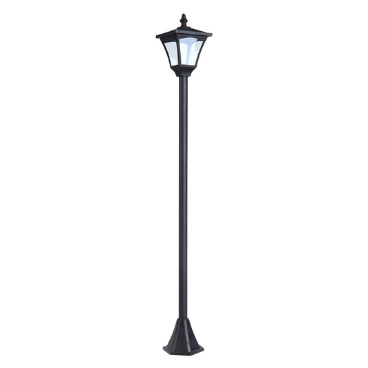 Garden Lamp Outdoor LED Solar Powered Floor Lamp Waterproof IP44, 15x15x120 cm, Black