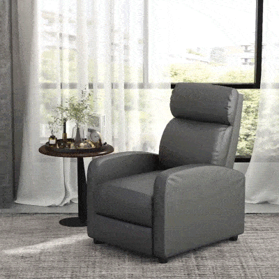 Massage Relax Chair with Remote Control and 8 Programs, Reclining and Footrest, 68x88x98cm, Black