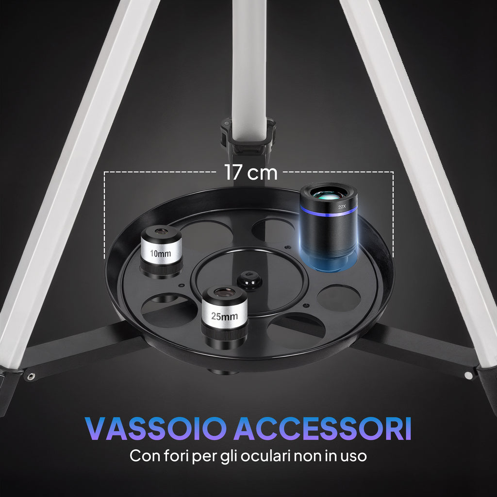 Outsunny 70mm Astronomical Telescope with 2 Eyepieces and Smartphone Adapter, 80x80x135 cm, Black and White