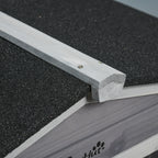 2-Tier Rabbit Hutch with Protective Net and Wooden and Metal Wheels, 157.4x53x99.5 cm, Grey