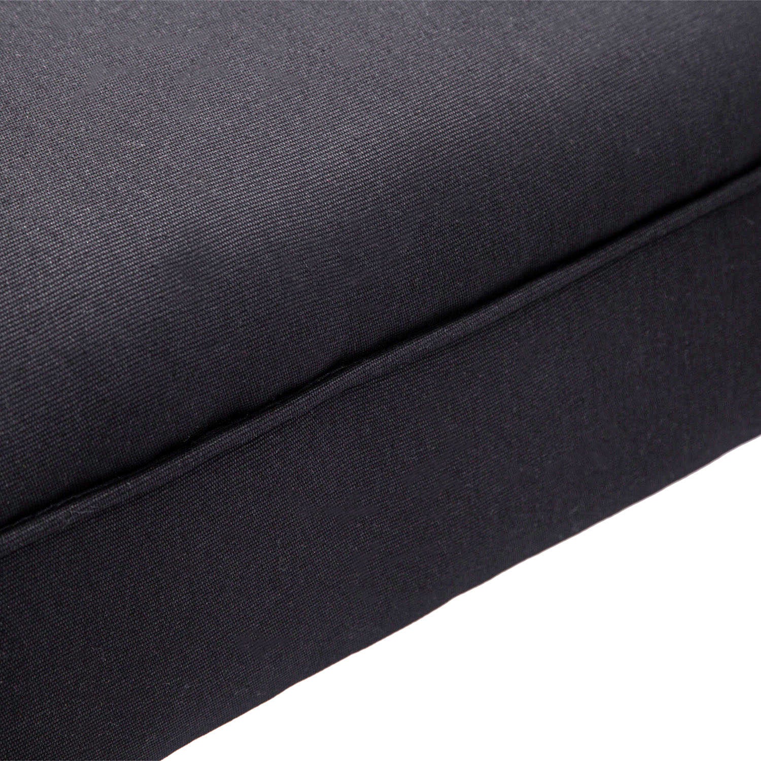 Ottoman Padded Bed Bench with Rolled Armrests, 102x35x51cm, Black - Borgè