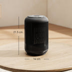 Electric Heater, Adjustable 3-Mode, 24-Hour Timer, Fireproof PP and PA, 14x14x21.5 cm, Black