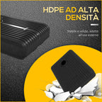 Garden Umbrella Base Fillable with Water and Sand 70-90 kg, Wheels and Handle in HDPE, 80x60 cm, Black