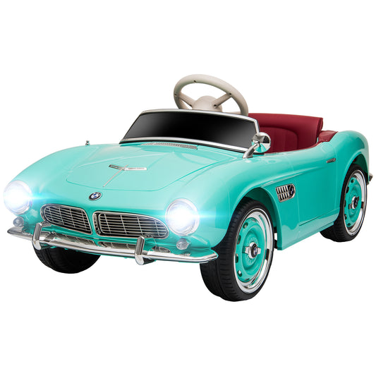 Homcom 2 -door children's electric car with BMW 507 license, with horn and remote control, 115x55x47 cm, green - Borgè