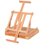 Beech Wood Easel with Lower Drawer, Adjustable Height and Angle, 42x36x12.5 cm