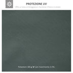 Replacement Roof for Gazebo 3x3 m in Gray Polyester with 8 Ventilation Holes