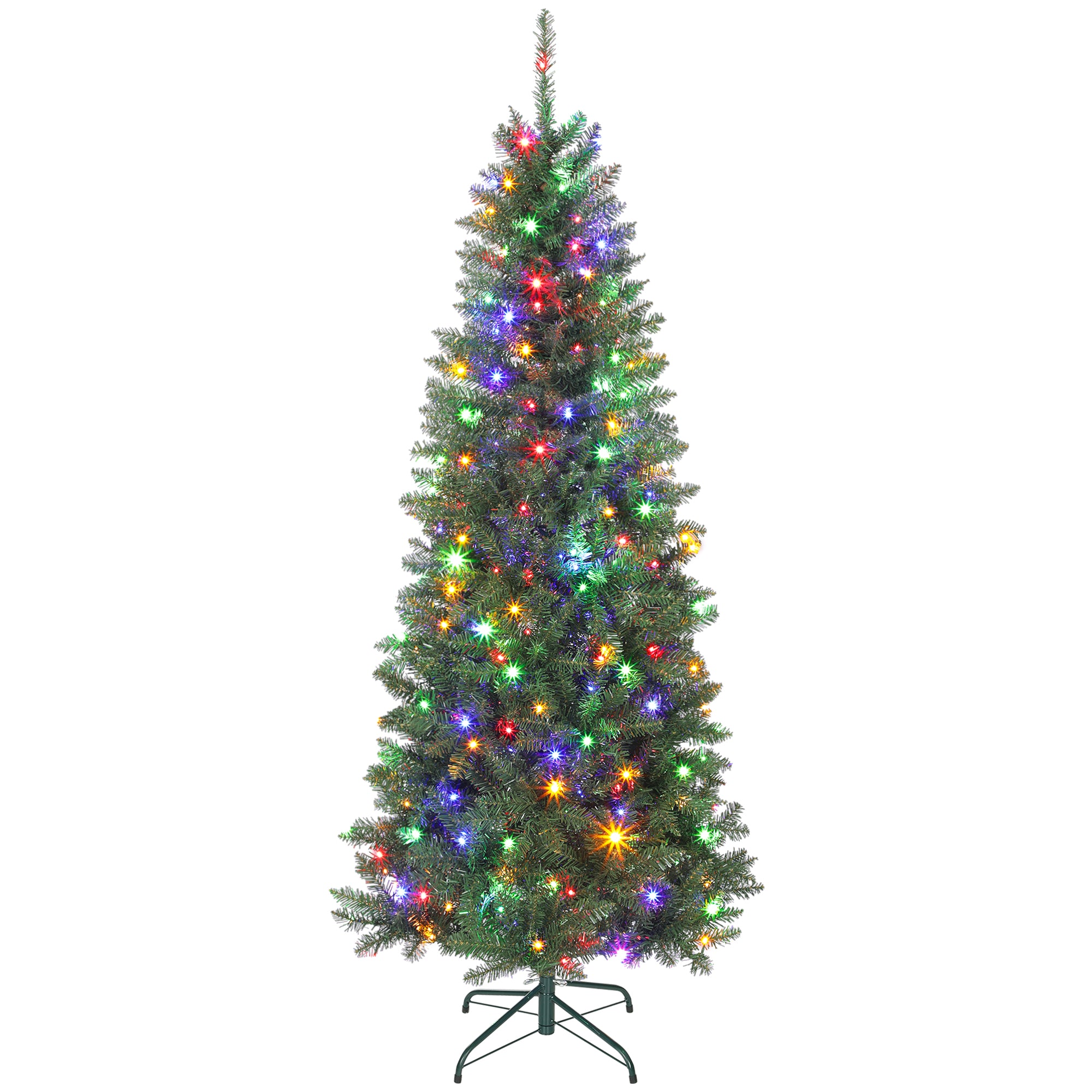180cm Illuminated Christmas Tree with 250 White and Colourful Lights, 899 Branches and 9 Lighting Modes