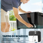 Outsunny 76L Refrigerator Cart with Shelf, Bottle Opener and Cap Collector, in Plastic and Steel, 91x39x84.5 cm, Black