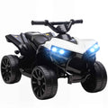 Kids' Electric Quad Bike ATV with 6V Rechargeable Battery, LED Headlights and Music, Ages 3-6 Years, White