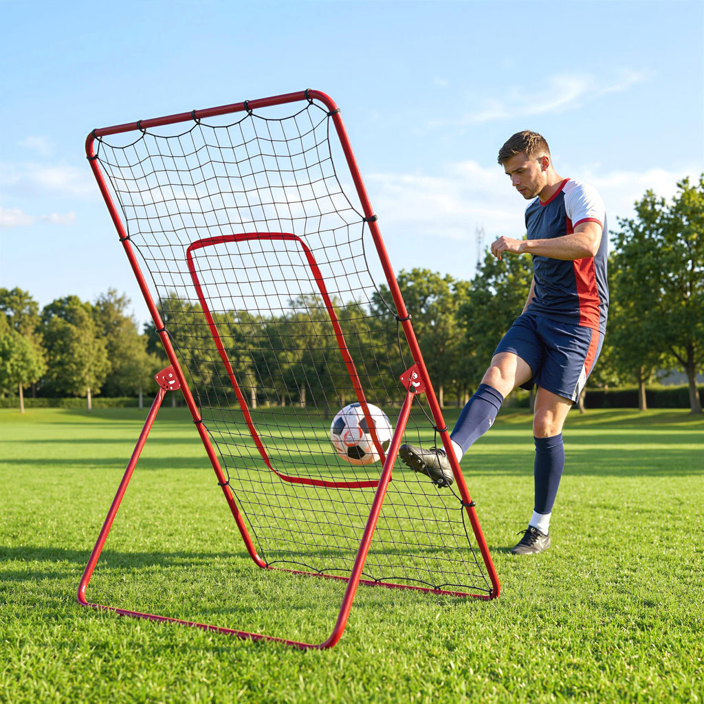 SPORTNOW Portable Baseball Rebound Net with 4 Adjustable Angles.