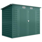 Outsunny Steel Tool Shed with 2 Vents and Latch, 249x121x183 cm, Green