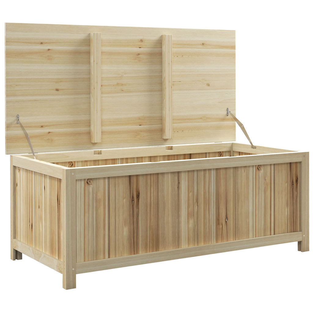 Outsunny Bench Garden container 172L in fir wood, 120x55x45cm, wood color - Borgè