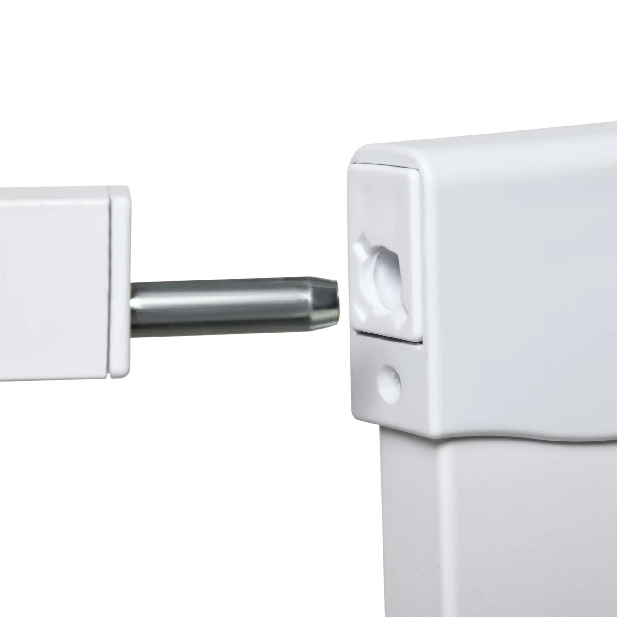 Push-On Extendable Dog Gate with Automatic Closing for Spaces 75-103cm, White - Borge' Group Limited