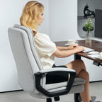Ergonomic Office Chair with High Back, Adjustable Height and Rocking, Gray