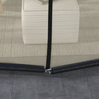 Mosquito Net for Umbrella 3x2.3 m Adjustable Dense Mesh with Zipper Opening, Beige