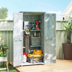Outsunny Outdoor Storage Cabinet, Tool Shed with 2 Shelves