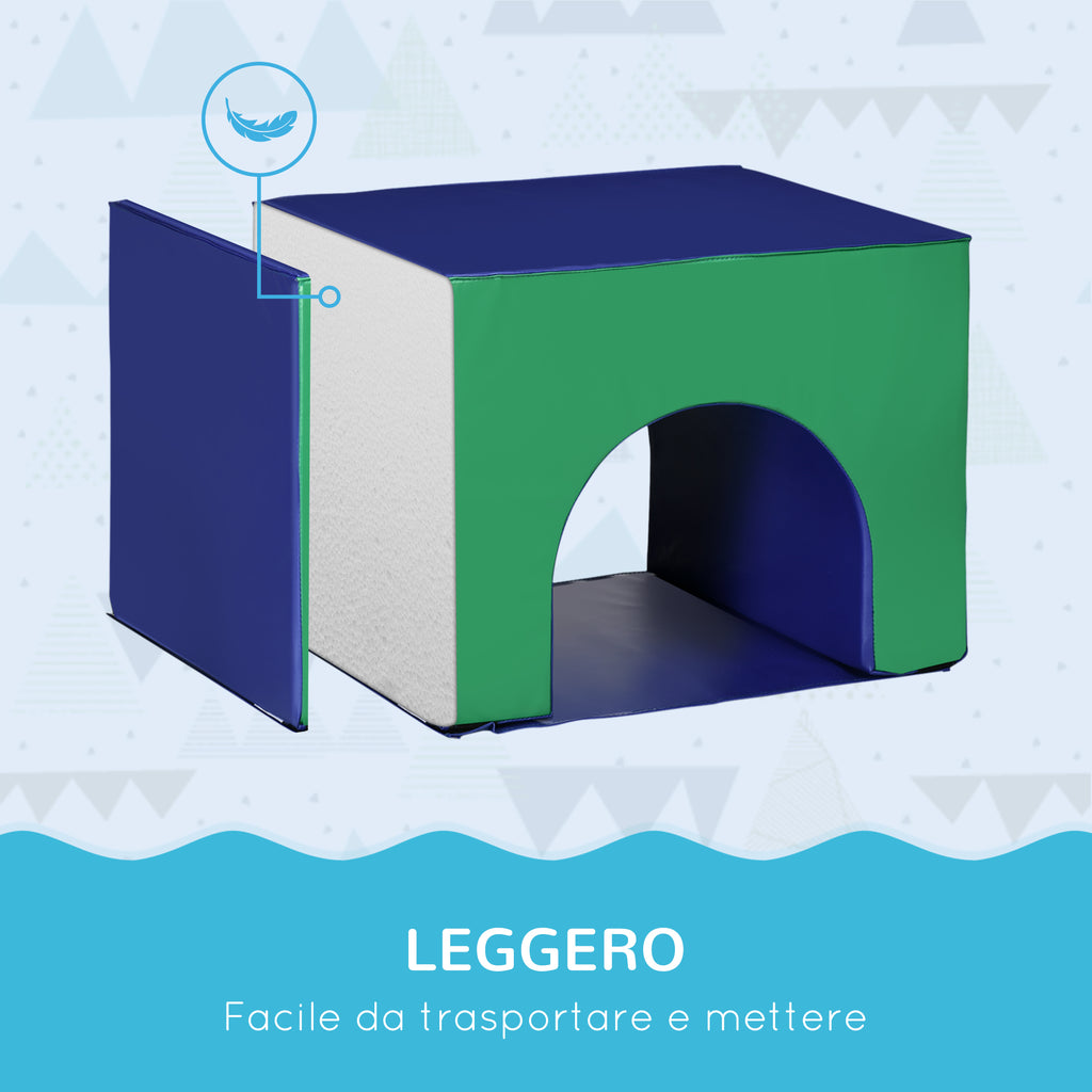 7-Block Multi-Coloured PU and EPE Playset for Babies 12-36 Months, 170x130x40 cm