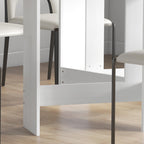 Folding Table for 6 People with 2 Oval Wooden Drop-Leafs, 163x80x75 cm, White