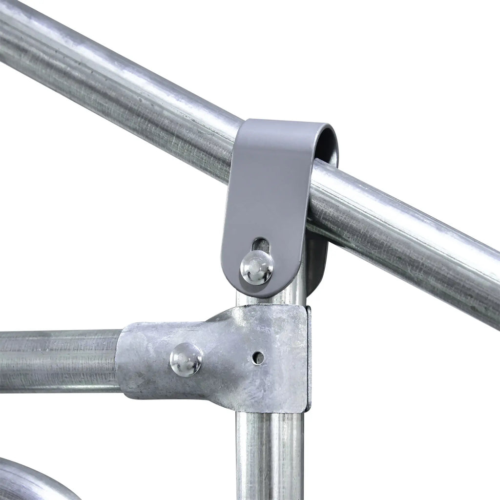 Garden Chicken Coop with Galvanized Frame, Waterproof Cover and Hexagonal Netting, 3x8x2m, Silver - Borge' Group Limited