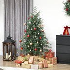150cm Fireproof Artificial Christmas Tree with 1375 Realistic Branches and Foldable Metal Base