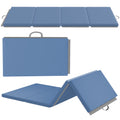 HOMCOM Foldable Gymnastics Mat, 5cm Thick and Non-Slip Fitness Mat, 180x80x5cm, Blue