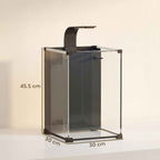 PawHut 36L Aquarium with Integrated Filter, 30 x 30 x 45.5 cm, Black