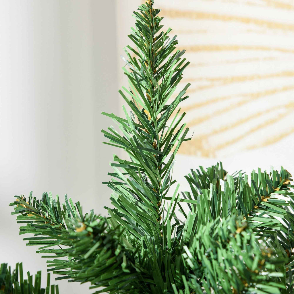 HOMCOM 55cm Mini Christmas Tree with 50 Thick Branches and Realistic PVC Needles, Cement and Jute Base