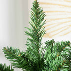 HOMCOM 55cm Mini Christmas Tree with 50 Thick Branches and Realistic PVC Needles, Cement and Jute Base