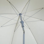 2x2.3m Portable Outdoor Umbrella with Tilting Canopy, Metal and Polyester, Cream - Borge' Group Limited