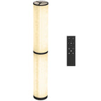 HOMCOM Floor Lamp with Remote Control and 3000-6000K Temperature Adjustment, Fabric Lampshade, Ø20x135 cm, Beige