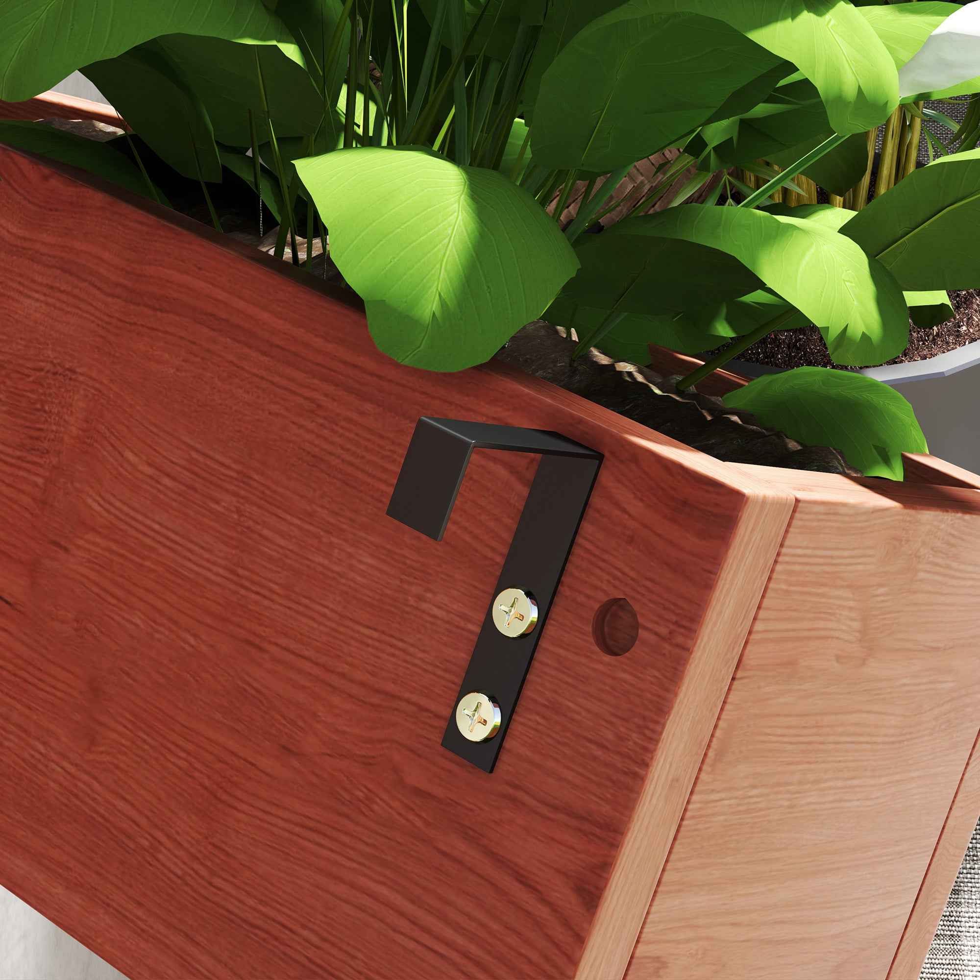 Outsunny Vertical Slatted Planter with 3 Removable Pots, in Fir Wood, 60x16x80 cm, Brown